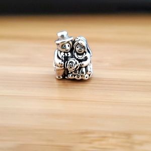 Mr and Mrs Bride and Groom Pandora charm
